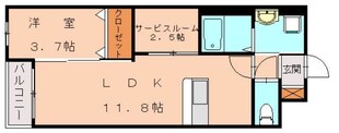 和白駅 徒歩9分 1階の物件間取画像